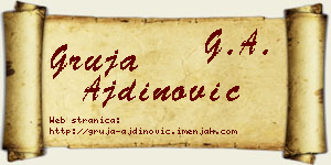 Gruja Ajdinović vizit kartica